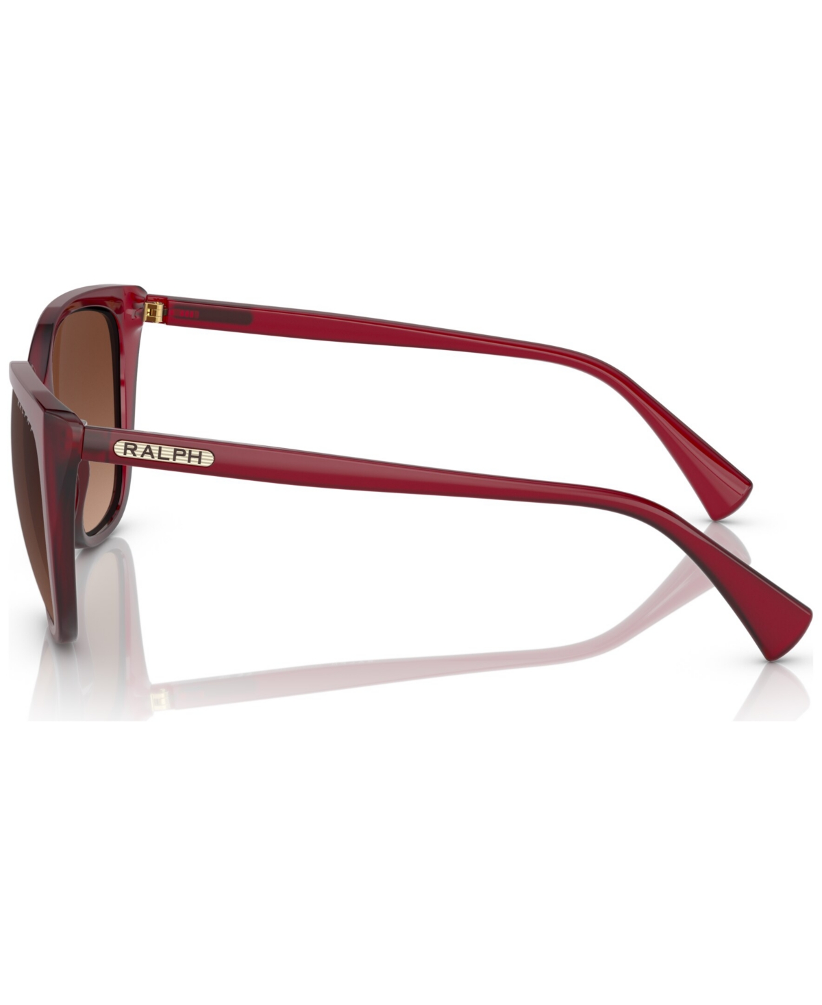 Shop Ralph By Ralph Lauren Women's Polarized Sunglasses, Ra527456-yp In Transparent Bordeaux