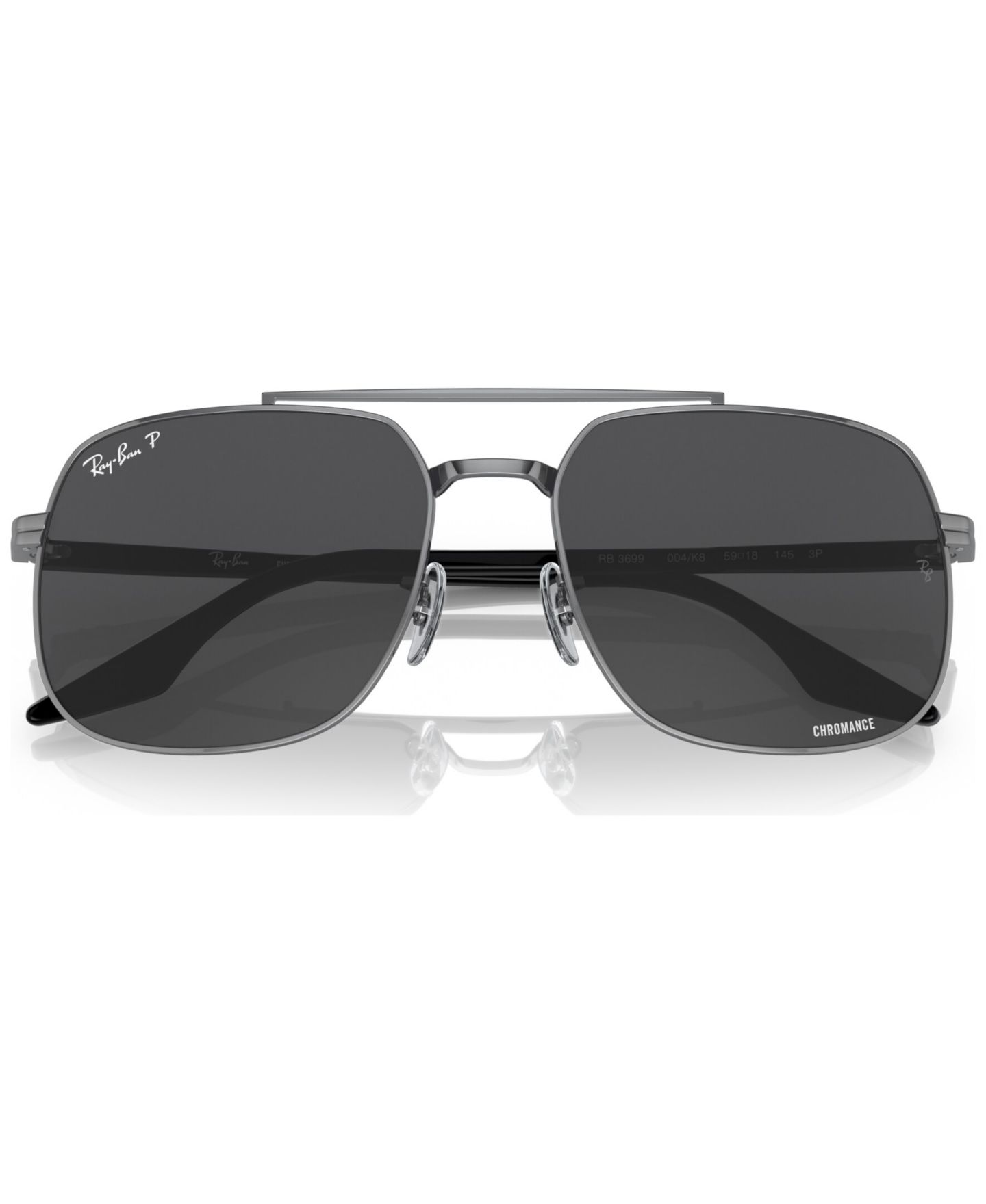 Солнцезащитные очки Ray-Ban Unisex Polarized Sunglasses, RB3699, цвет: Графитовый металлик — фото 5