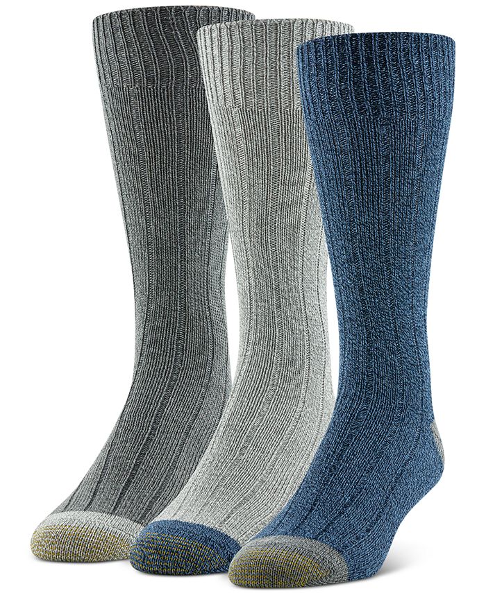Gold Toe Men's Premium Ribbed CrewLength Socks, 3Pack Macy's