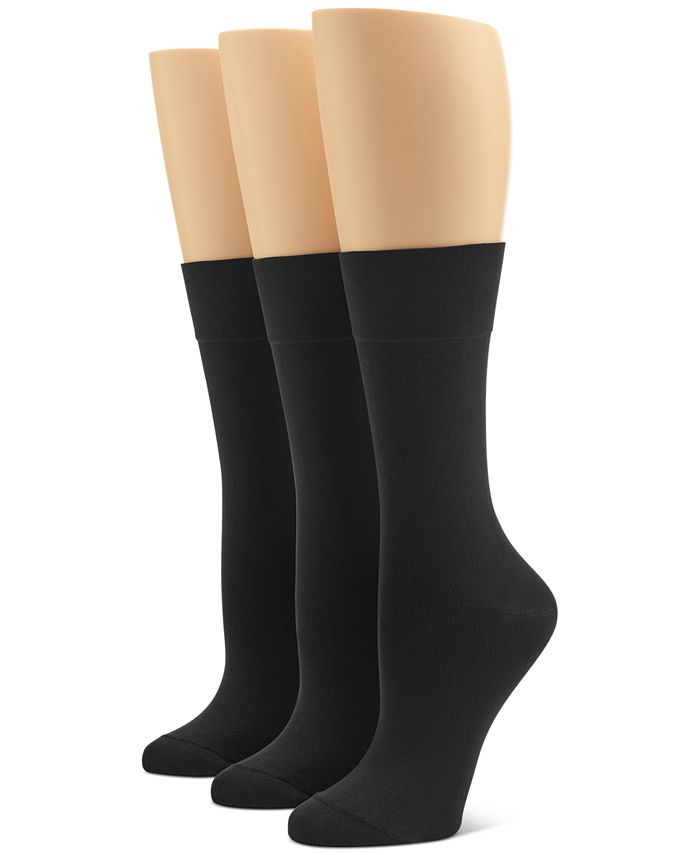 Hue Women's 3-Pk. Ultra-Smooth Crew Socks - Macy's