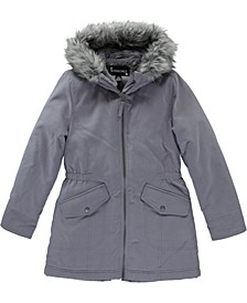 S. Rothschild Big Girls Micro Parka with Faux Fur Lining Jacket