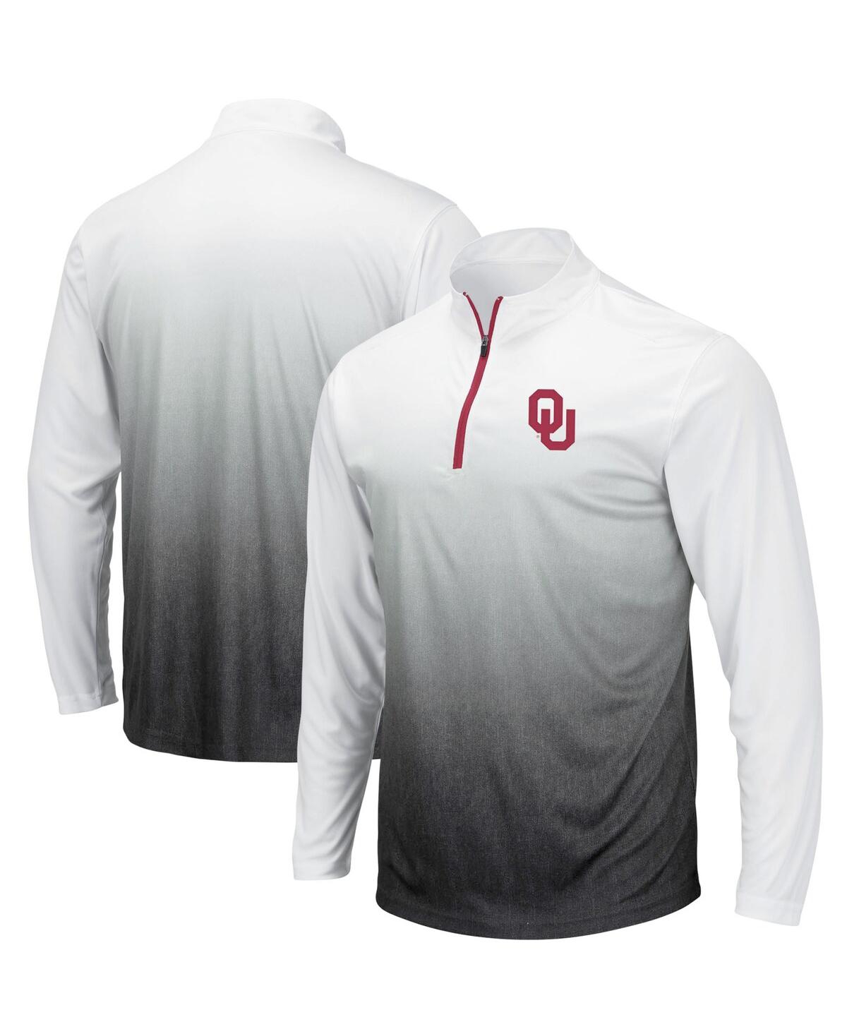 Colosseum Men's Gray Oklahoma Sooners Magic Team Logo Quarter-zip Jacket In Gray
