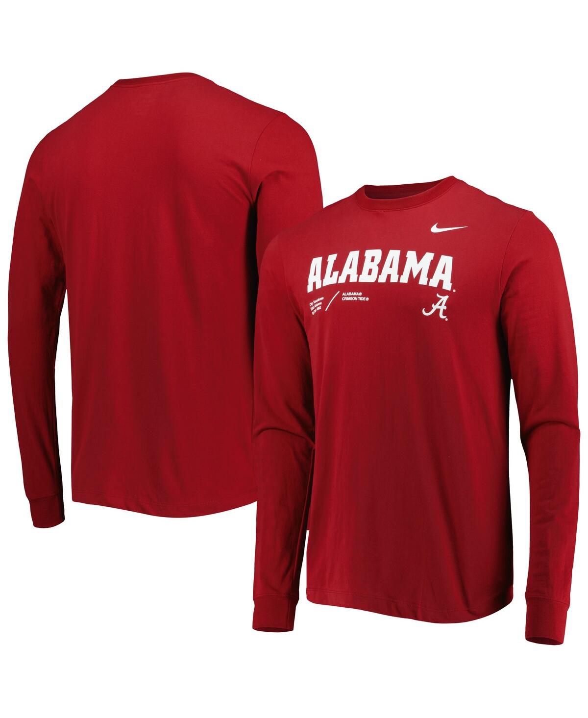 Men's Nike Crimson Alabama Crimson Tide Team Practice Performance Long Sleeve T-shirt