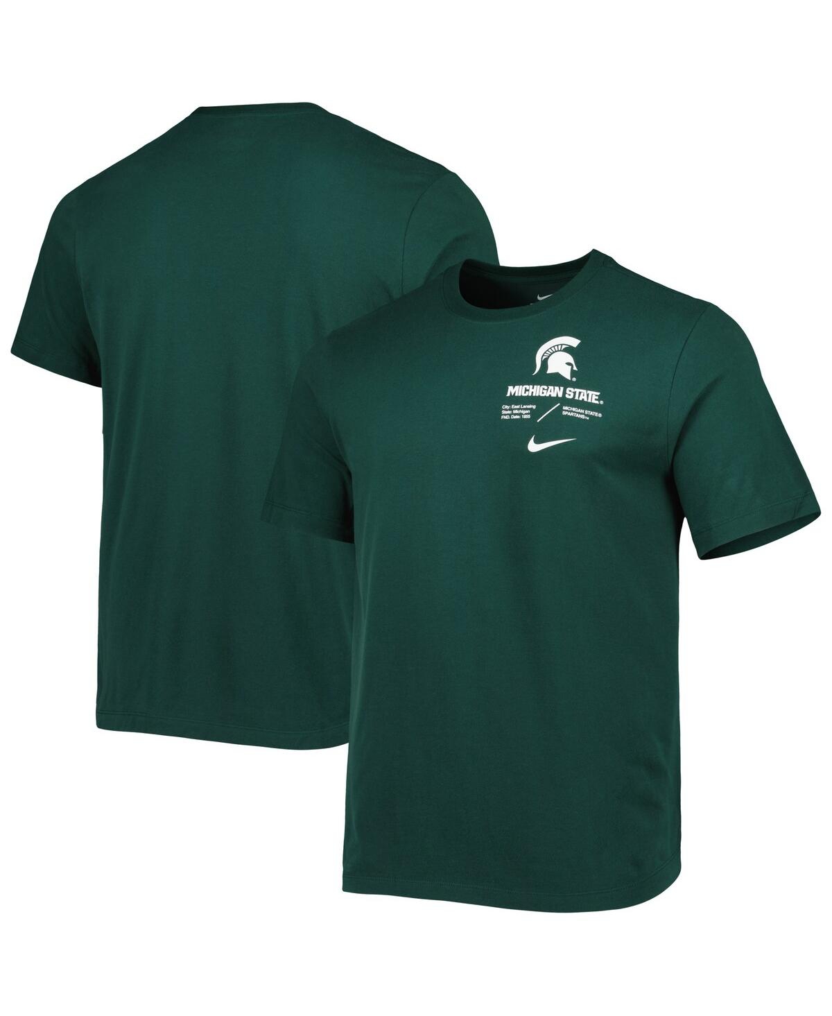 Shop Nike Men's  Green Michigan State Spartans Team Practice Performance T-shirt