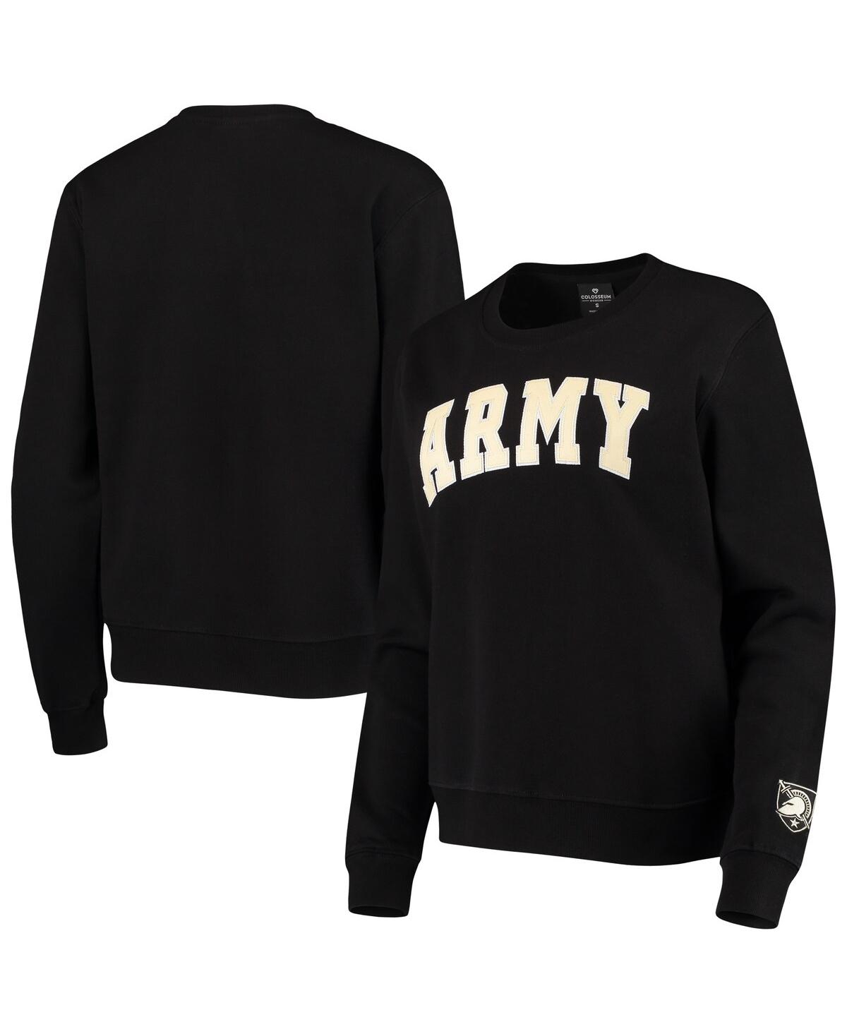 Shop Colosseum Women's  Black Army Black Knights Campanile Pullover Sweatshirt