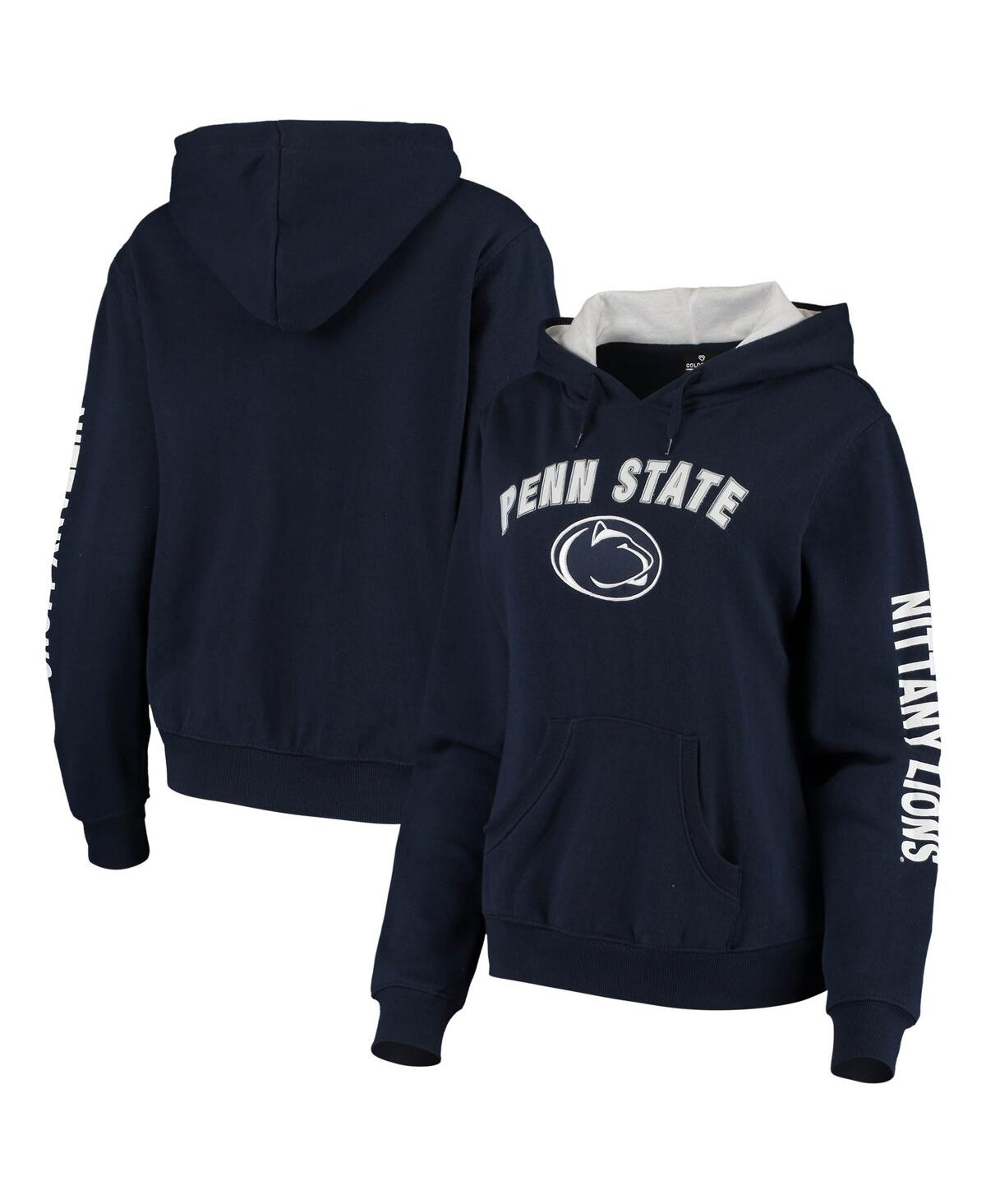 Colosseum Navy Penn State Nittany Lions Loud And Proud Pullover Hoodie In Navy