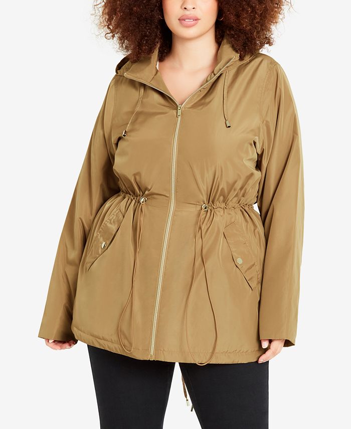 AVENUE Plus Size Lightweight Hooded Jacket Macy s