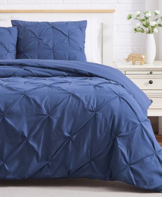 Pintuck 3 Piece Duvet Cover Set, King/California King