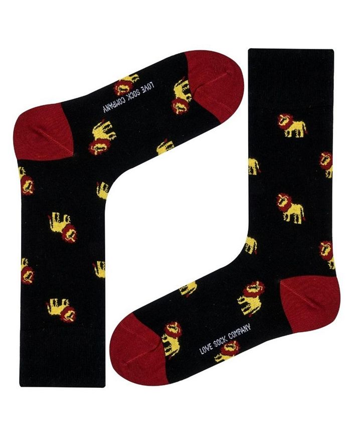 Love Sock Company Women's Lions WCotton Dress Socks with Seamless Toe