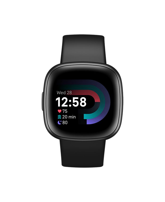 Versa 4 Black Graphite Premium Smartwatch, 39mm