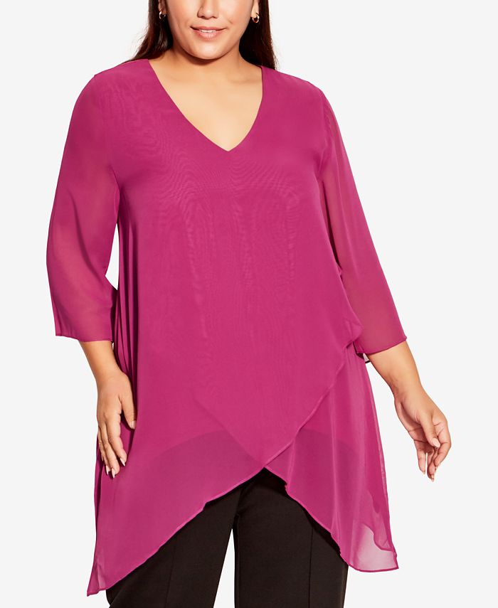 Avenue Plus Size Layered Top Macy's
