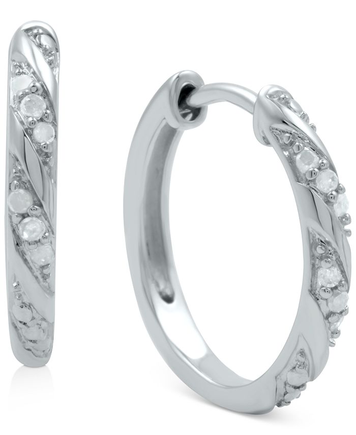 Macy's sterling outlet silver hoop earrings