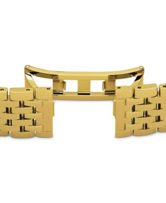 Unisex Swiss Florence Classic Diamond Accent Gold Tone Stainless Steel Bracelet Watch 38mm