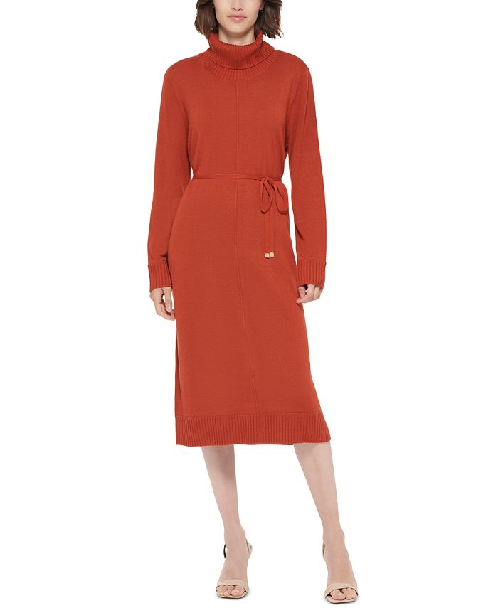 Calvin klein turtleneck dress new arrivals
