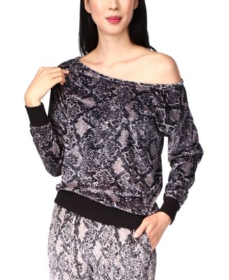 Michael Kors - Women's Snake-Print Off-The-Shoulder Top