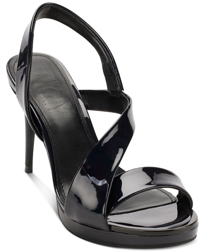 DKNY Women's Diva Asymmetrical Slingback Stiletto Sandals & Reviews ...