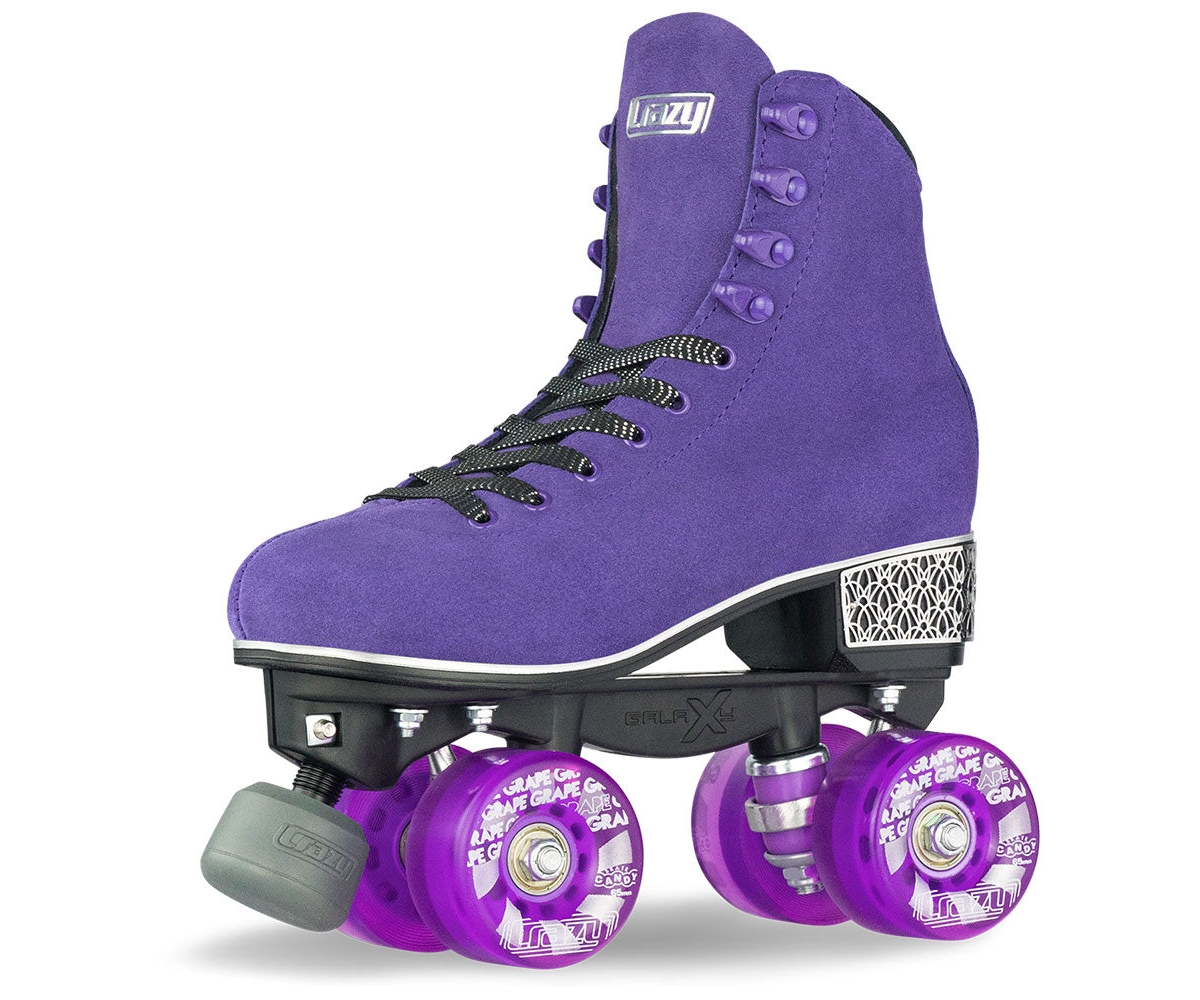 Evoke Roller Skates For Women - Stylish Suede Quad Skates - Purple