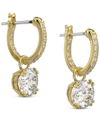 Silver-Tone Constella Crystal Drop Earrings