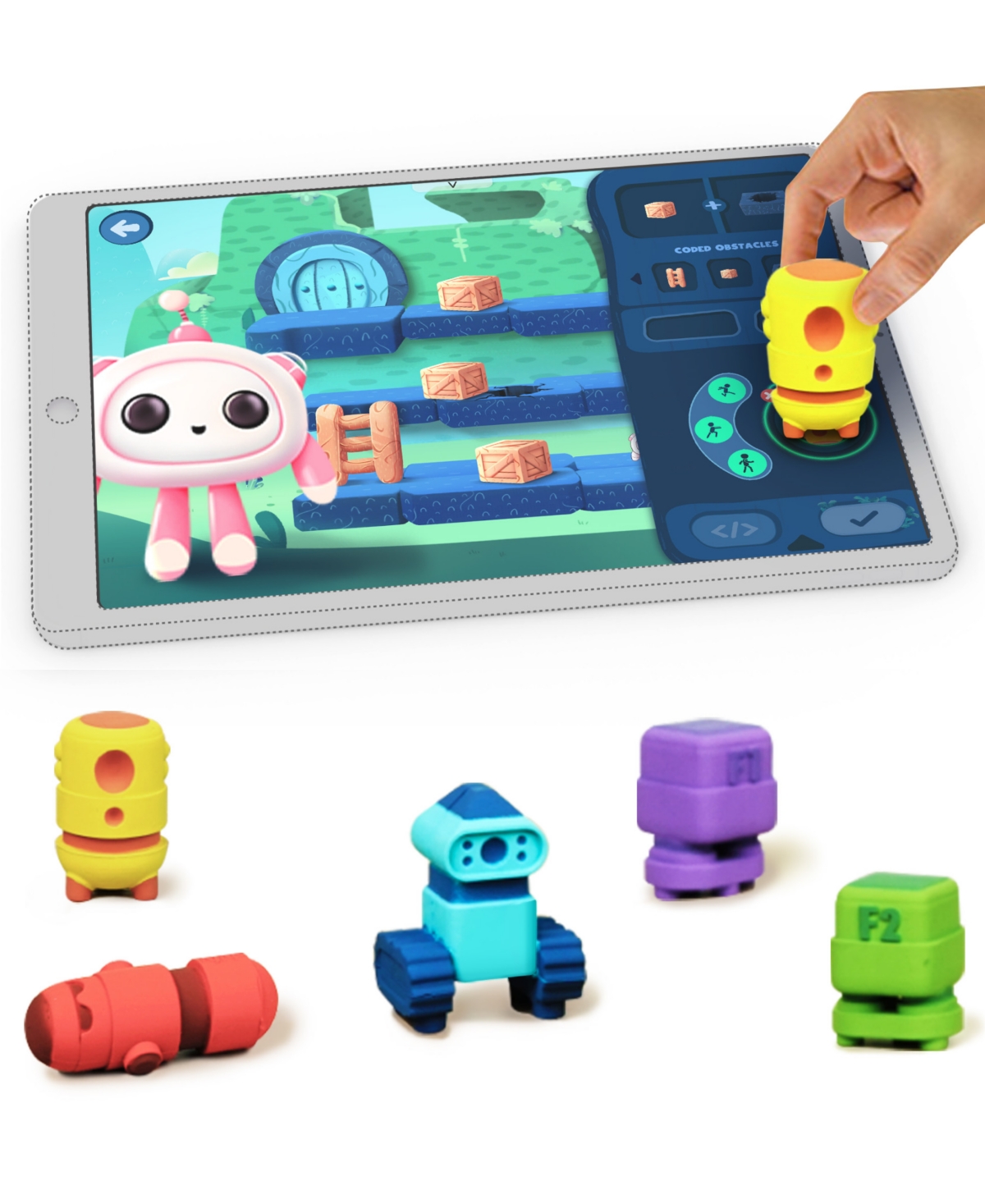 Playshifu Kids' Tacto Coding Stem Interactive Coding Game Set, 7 Pieces In Open Misce