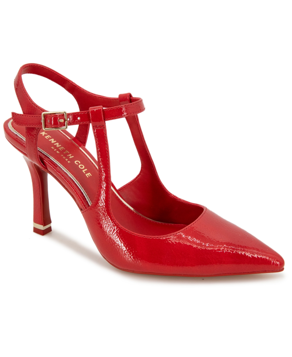 Shop Kenneth Cole New York Women's Romi Ankle Sling Back Pumps In Red
