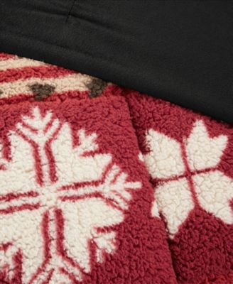 Woolrich Tunbridge Sherpa Comforter Sets In Red