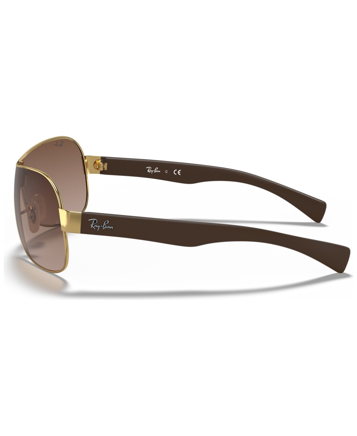 Shop Ray Ban Sunglasses, Rb3471 In Gold Shiny,brown Gradient
