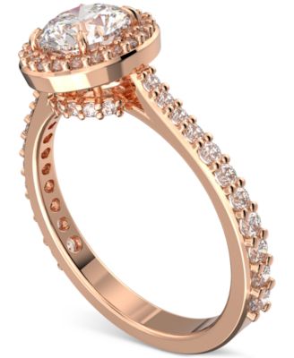 Silver-Tone Constella Crystal Cocktail Ring