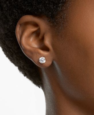 Silver-Tone Constella Crystal Stud Earrings