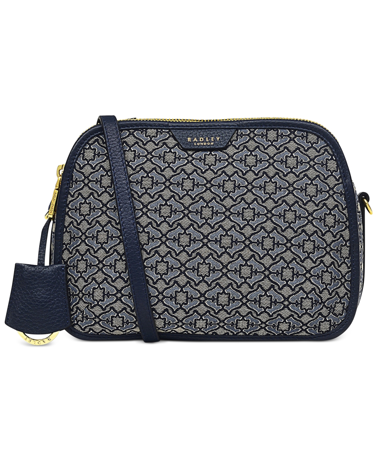Radley London Dukes Place Heirloom Medium Zip Top Crossbody In Goose Grey