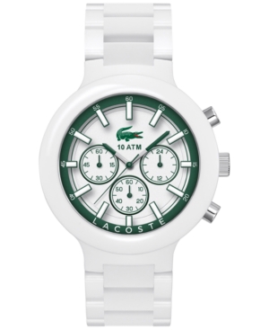 UPC 885997132466 product image for Lacoste Men's Chronograph Borneo White Resin Composite Bracelet Watch 44mm 20107 | upcitemdb.com