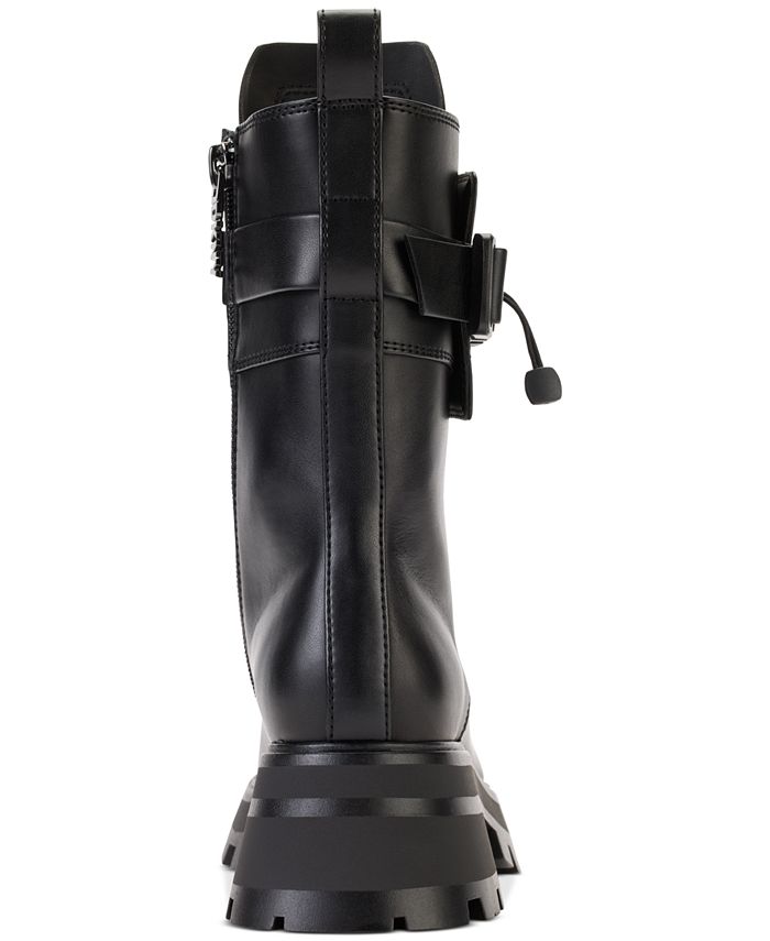 DKNY Women's Sava LaceUp Buckled Combat Boots Macy's