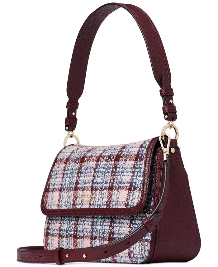 kate spade new york Hudson Tweed Fabric Medium Convertible Flap