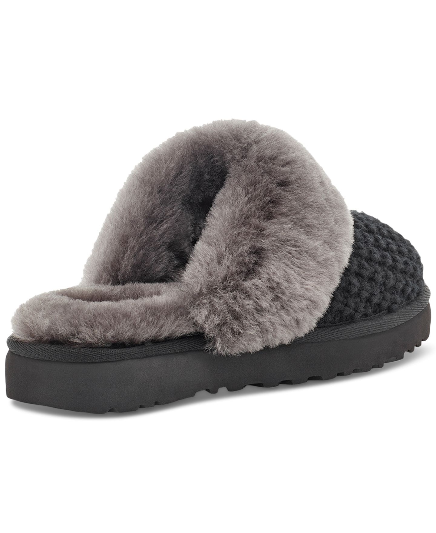 Женские тапочки UGG® Cozy Faux-Shearling Round Toe Slippers, цвет: Чёрный — фото 3