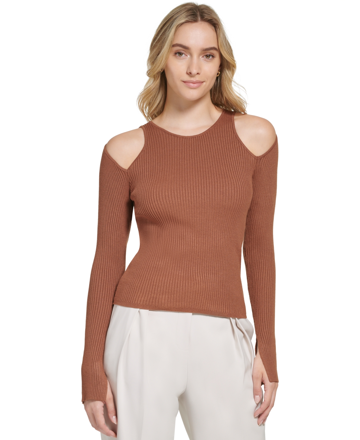 Calvin Klein X-Fit Shoulder Cutout Sweater