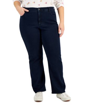 Style & Co - Plus Size Jeans, Tummy Control Bootcut, Noir Wash