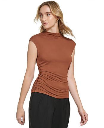 Calvin Klein Women's Sleeveless Mock-Neck Top Black Size XS main image 1