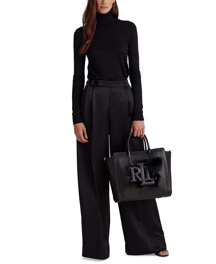 Lauren Ralph Lauren Smooth Leather Large Tyler Tote & Reviews - Handbags &  Accessories - Macy's