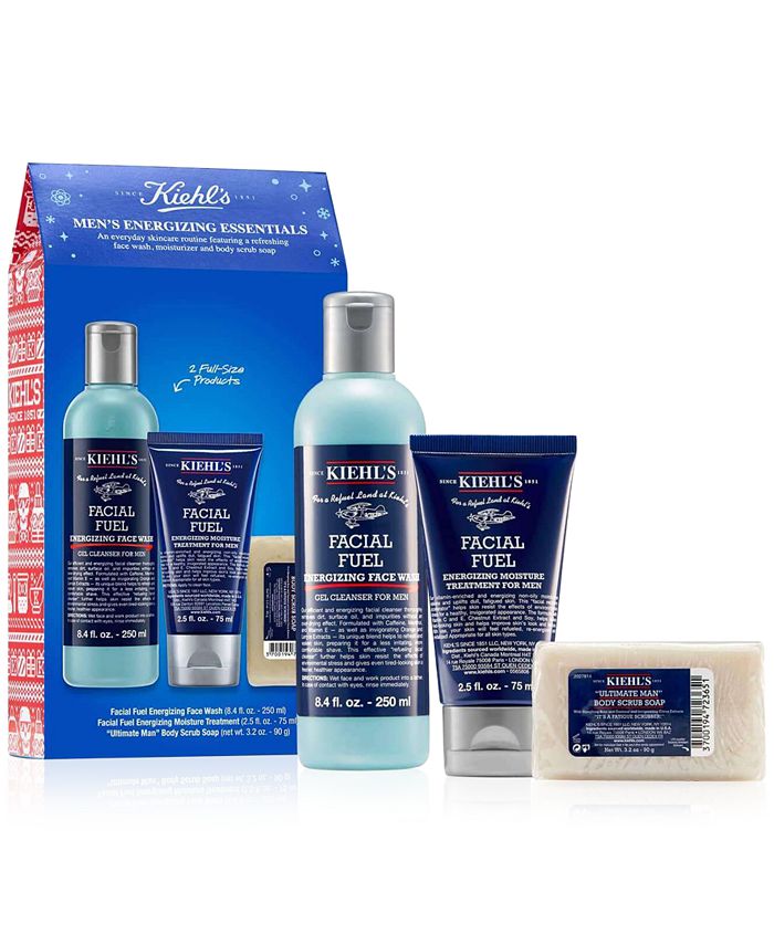 Kiehl's Since 1851 3Pc. Men's Energizing Essentials Skincare Set Macy's