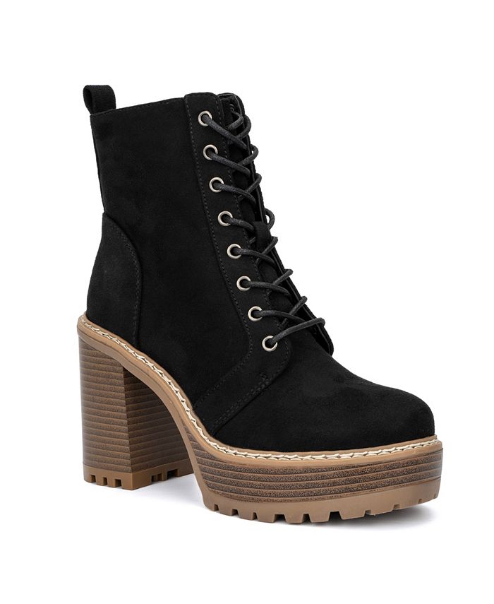 Olivia Miller Women s Evie Platform Lace up Combat Booties Macy s