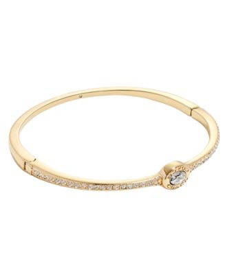 COACH Signature Crystal Stone Pave Bangle Bracelet - Macy's