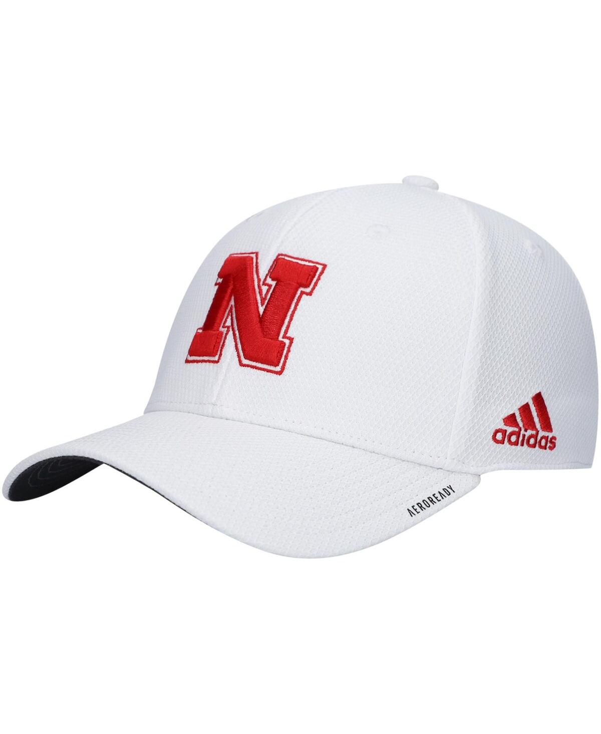 Shop Adidas Originals Men's Adidas White Nebraska Huskers 2021 Sideline Coaches Aeroready Flex Hat