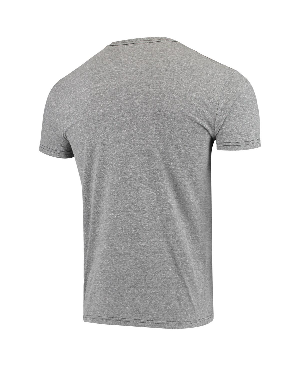 Shop Retro Brand Men's Original  Heathered Gray Pitt Panthers Team Vintage-like Tri-blend T-shirt