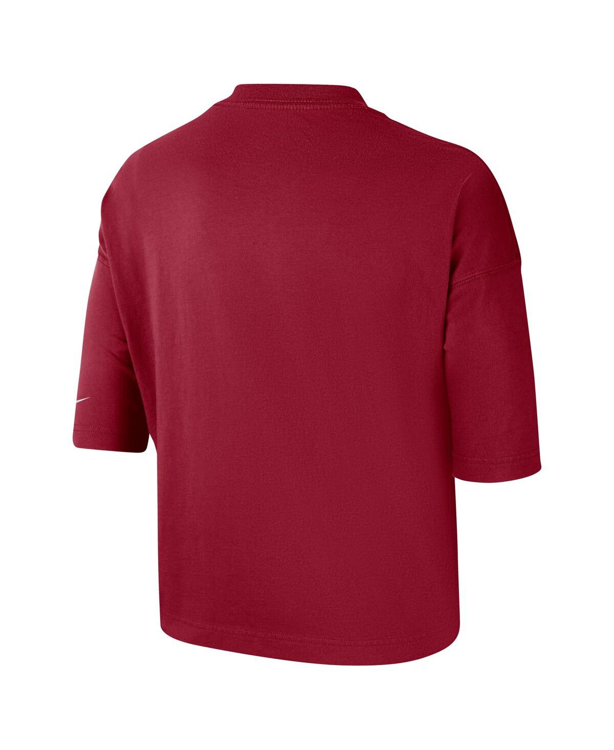 Nike Crimson Alabama Crimson Tide Crop Performance T-shirt In Crimson