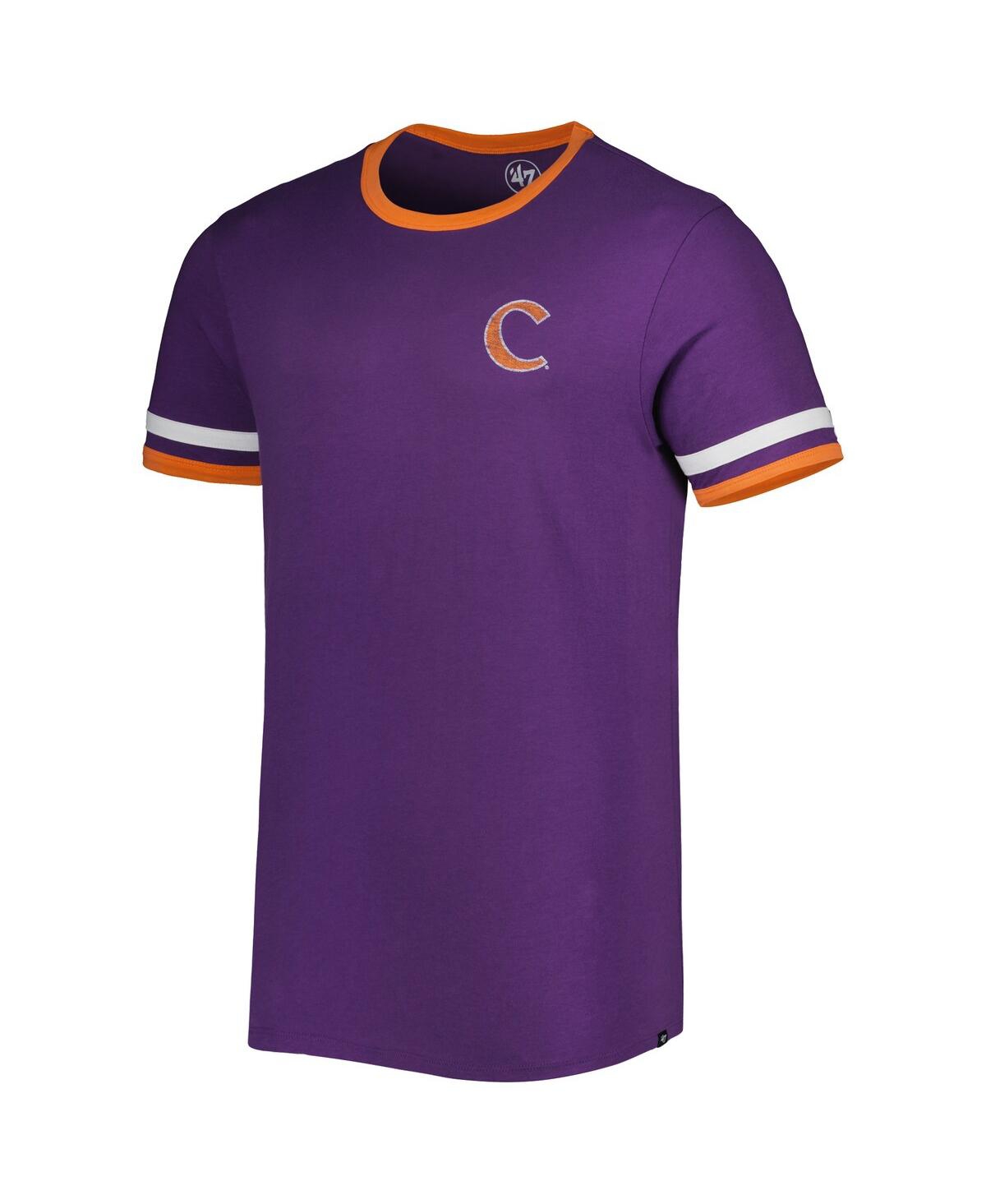 Shop 47 Brand Men's '47 Purple Clemson Tigers Otis Ringer T-shirt
