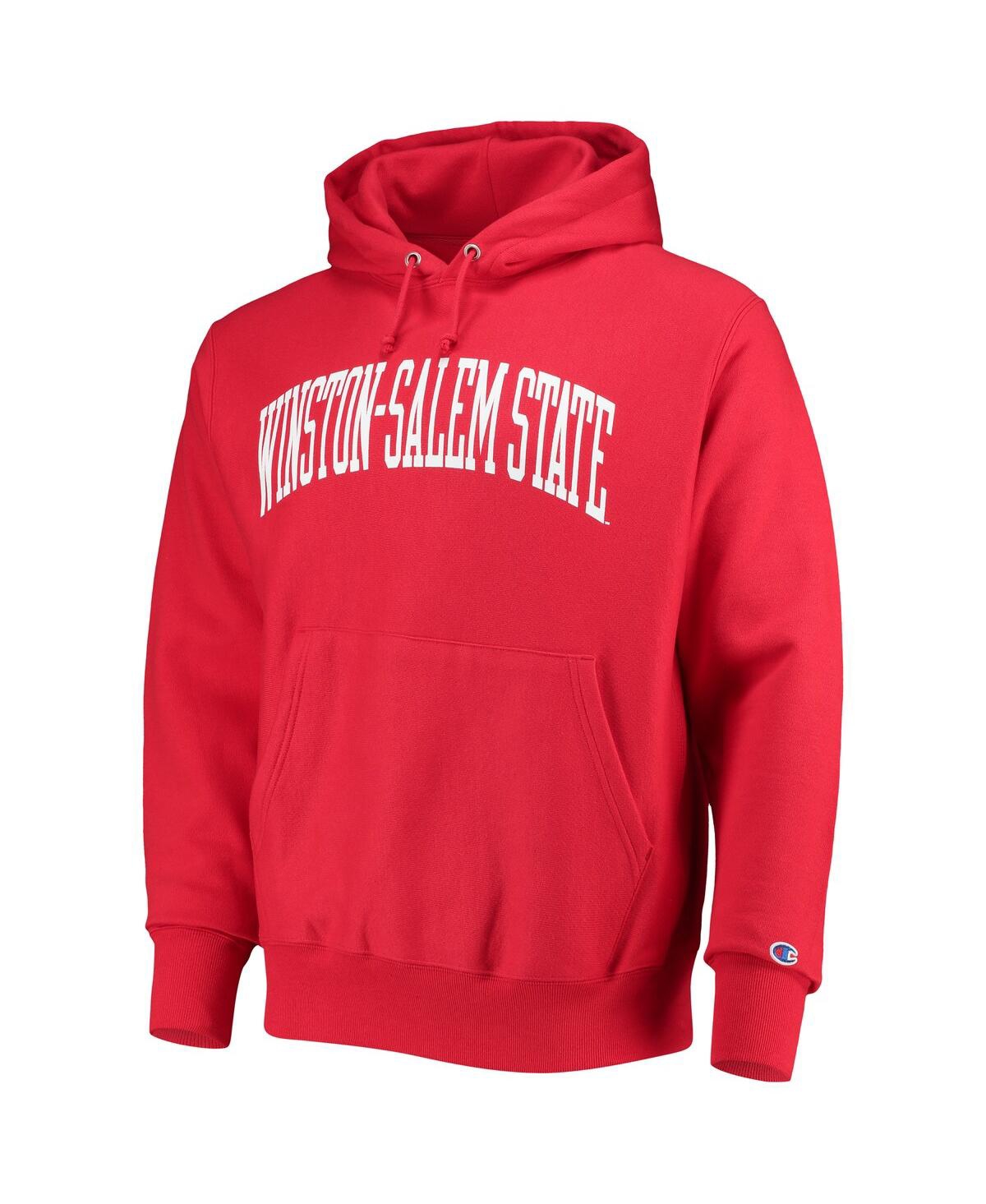 Champion Red Winston-salem State Rams Tall Arch Pullover Hoodie In Red