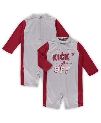 Toddler Girls Gray, Crimson Alabama Crimson Tide Wave Runner Wetsuit