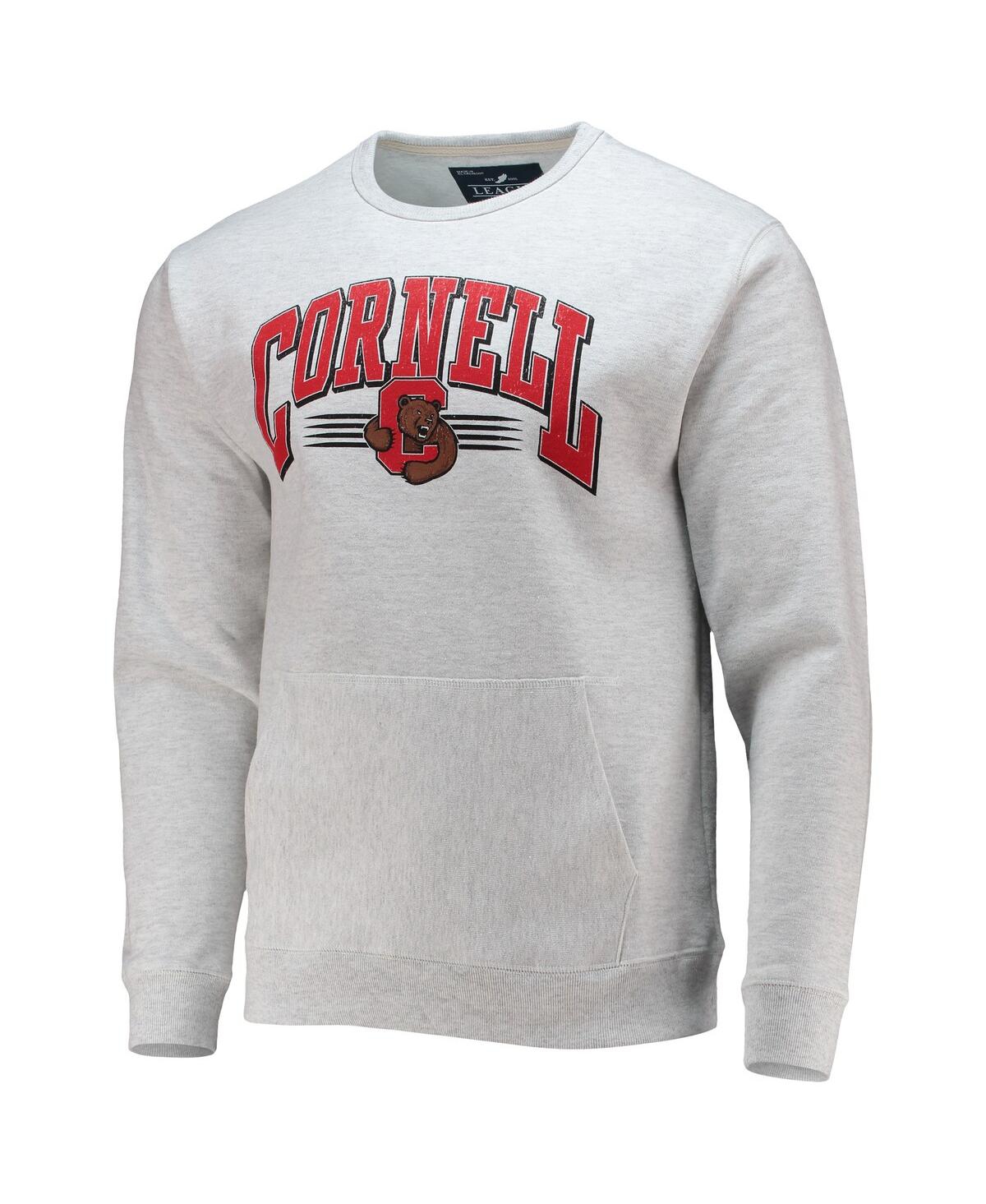 Men's League Collegiate WearCornell Big Red Upperclassman Pocket Pullover Sweatshirt - Heathered Gray