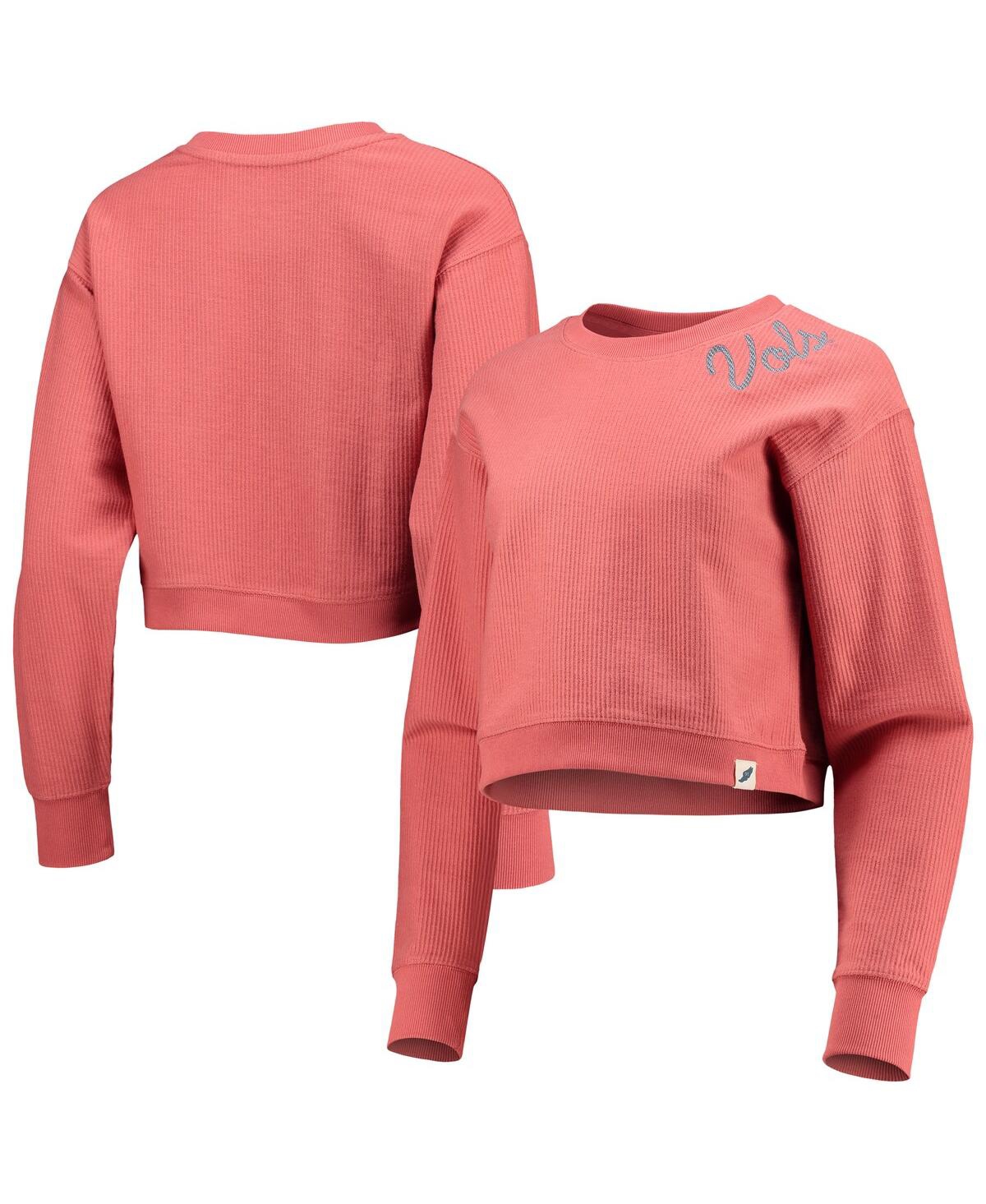 League Collegiate Wear Tennessee Orange Tennessee Volunteers Corded Timber Cropped Pullover Sweatshi In Orange