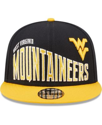 Men's Navy West Virginia Mountaineers Two-Tone Vintage-Like Wave 9FIFTY Snapback Hat
