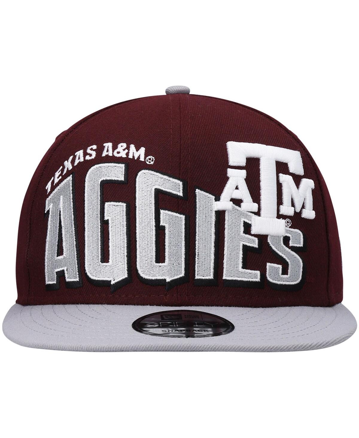 Shop New Era Men's  Maroon Texas A&m Aggies Two-tone Vintage-like Wave 9fifty Snapback Hat